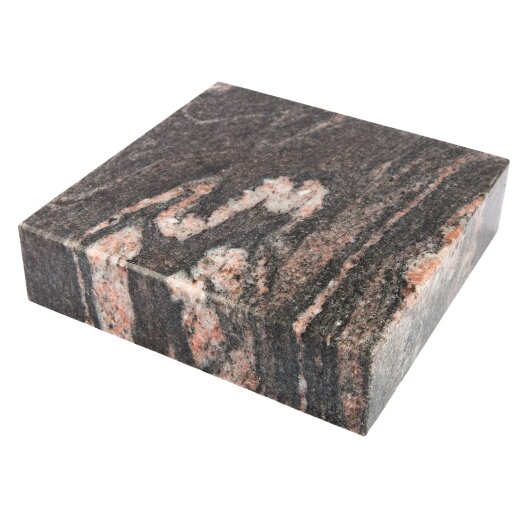 Rechteckiger Granitsockel Granit Himalaya 20 cm x 20 cm x 5 cm